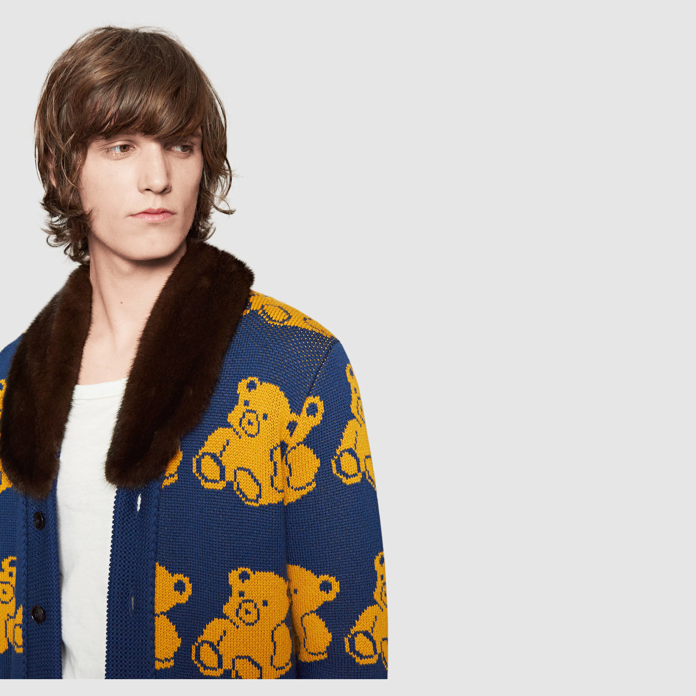 Gucci wool sweater hot sale with teddy bear